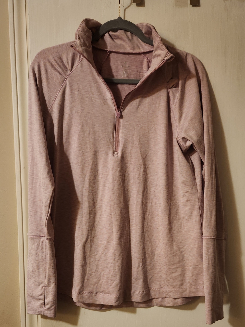 Women’s Long Sleeve  Pullover Sweater - Light Mauve